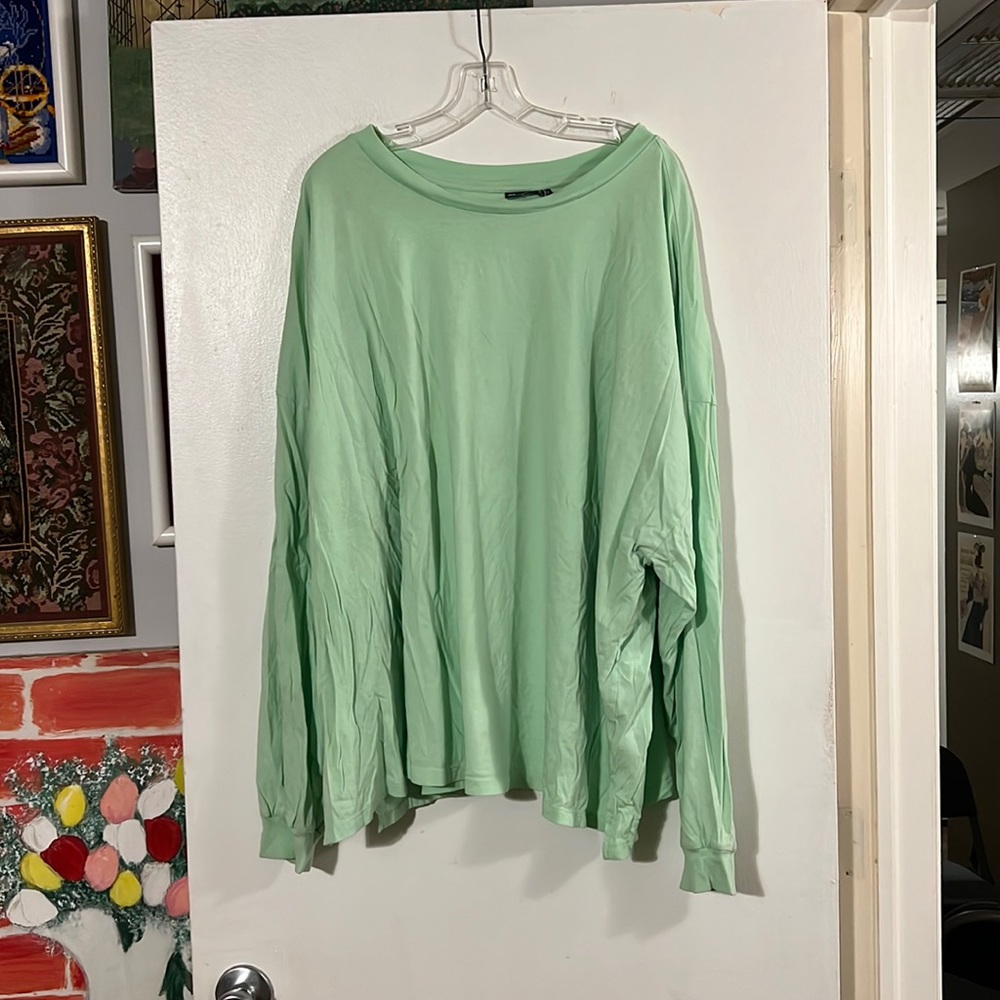 ASOS curve green long sleeve tee